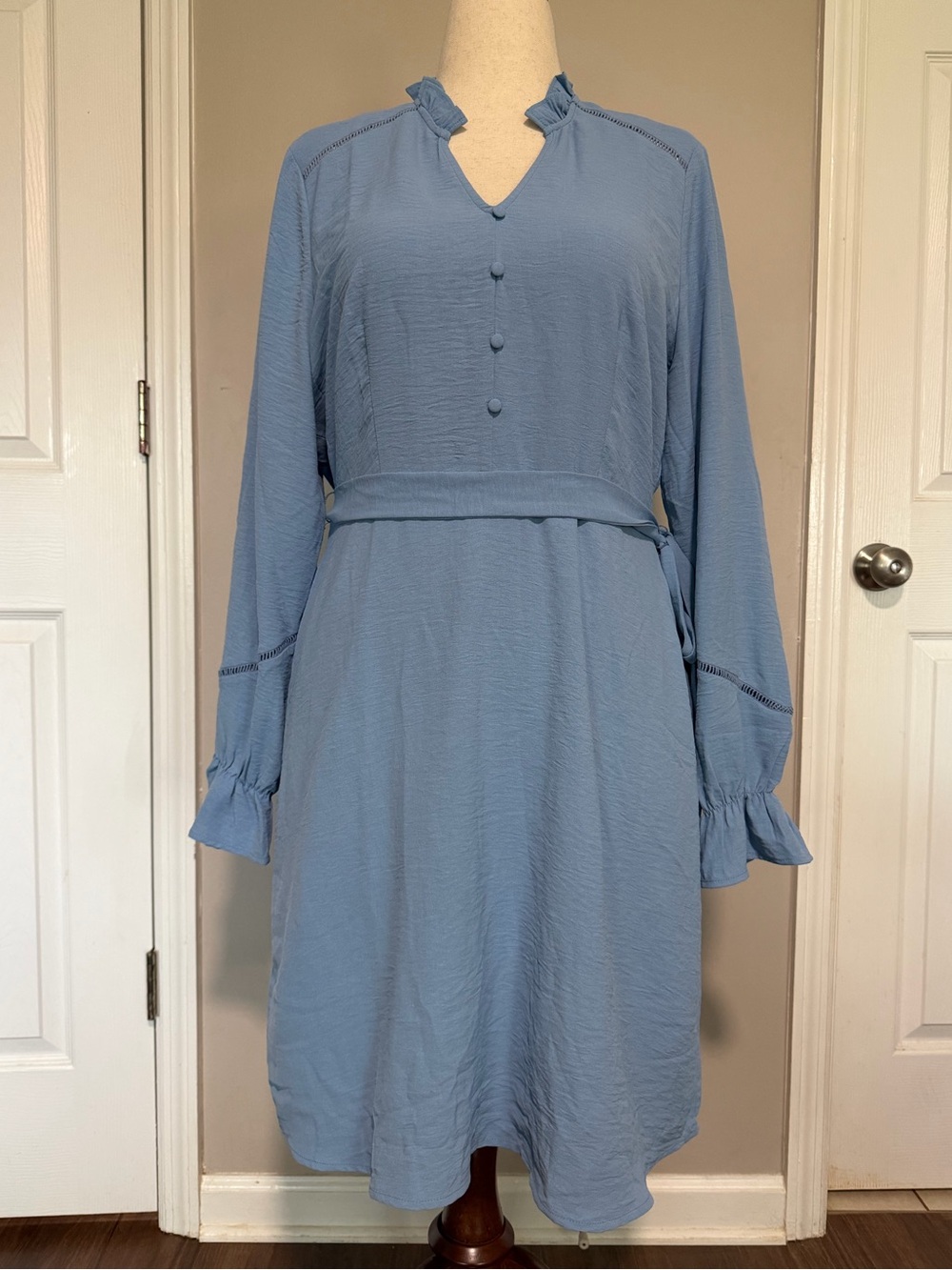 Vero Moda Blue Long Sleeve Dress - XL
